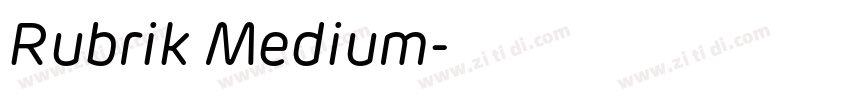 Rubrik Medium字体转换